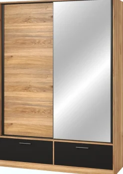 Zestawy Mebli Do Sypialni|Szafy Dwudrzwiowe>Helvetia Szafa przesuwna do sypialni z lustrem 150 cm BETA