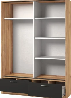 Zestawy Mebli Do Sypialni|Szafy Dwudrzwiowe>Helvetia Szafa przesuwna do sypialni z lustrem 150 cm BETA