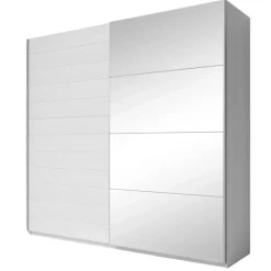 Zestawy Mebli Do Sypialni|Szafy Dwudrzwiowe>Helvetia Szafa przesuwna z lustrem 200 cm GALACTIC jesion abisko