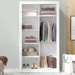 Szafy Dwudrzwiowe|Szafy Do Przedpokoju>MEBLAR Szafa przesuwna z lustrem 120 cm ISPRA biały