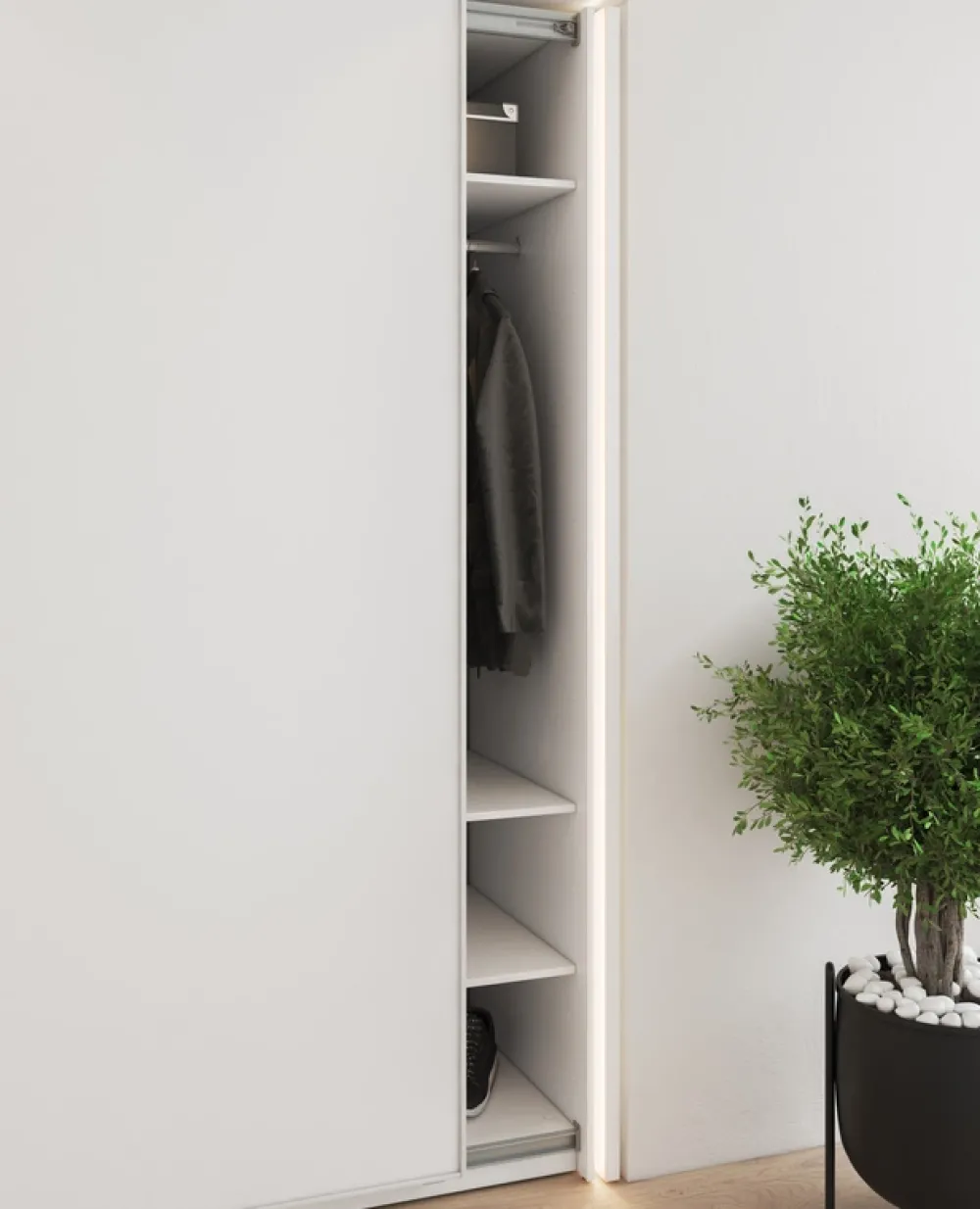 Szafy Dwudrzwiowe|Szafy Z Lustrem>lenart. Szafa przesuwna z lustrem i półkami 200 cm dwudrzwiowa biała MAXI