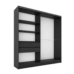 Szafy Trzydrzwiowe|Szafy Do Przedpokoju>BROMARKT Szafa przesuwna z lustrem 180 cm LAMEL 3D