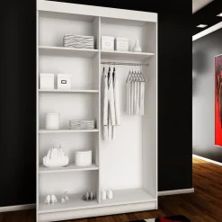 Szafy Dwudrzwiowe|Szafy Z Lustrem>KIER Szafa przesuwna z lustrem 100 cm dwudrzwiowa TARO jesion ciemny dąb jesion ciemny