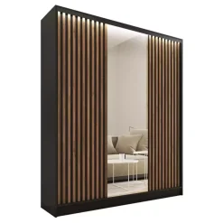 Zestawy Mebli Do Przedpokoju|Szafy Trzydrzwiowe>BROMARKT Szafa przesuwna z lustrem do sypialni LOFT 150 cm