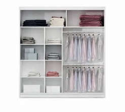 Szafy Dwudrzwiowe|Szafy Z Lustrem>Stolar Szafa przesuwna z lustrem i półkami 200 cm VOTIS dąb sonoma