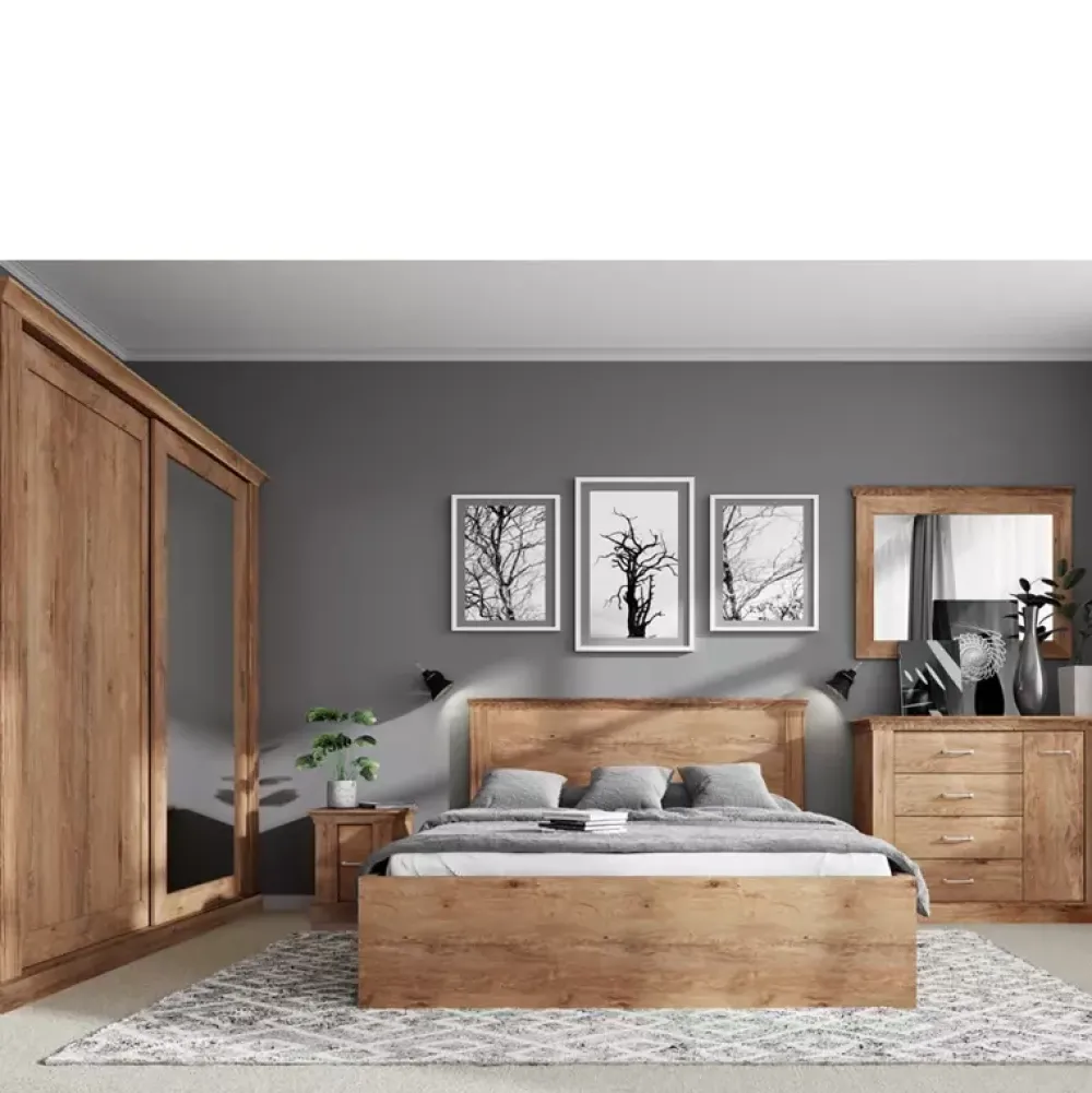 Zestawy Mebli Do Sypialni>JARSTOL Szafa przesuwna z lustrem i drążkiem na wieszaki ADRE