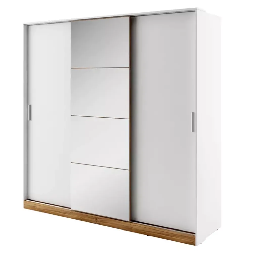 Zestawy Mebli Do Sypialni>lenart. Szafa przesuwna z lustren do sypialni 220 cm DENTRO