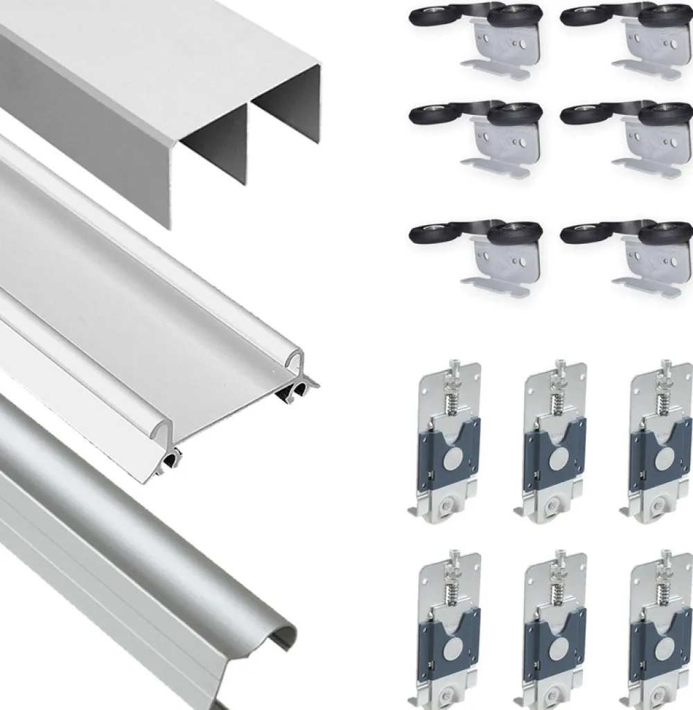 Zestawy Mebli Do Przedpokoju|Szafy Trzydrzwiowe>BROMARKT Szafa przesuwna z półkami 150 cm BEST dąb sonoma