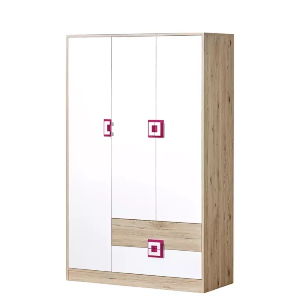 Meble Dla Dzieci|Meble Młodzieżowe>DOMEL Szafa trzydrzwiowa 120 cm Dąb NICO