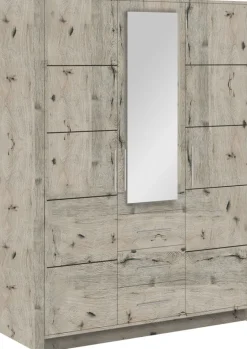 Szafy Trzydrzwiowe|Szafy Do Przedpokoju>Stolar Szafa trzydrzwiowa 147 cm z szufladami i półkami BILL dąb wellington