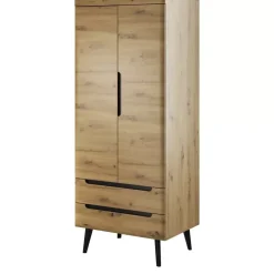 Szafy Dwudrzwiowe|Szafy Młodzieżowe>PIASKI Szafa uchylna 80 cm RENI dąb artisan