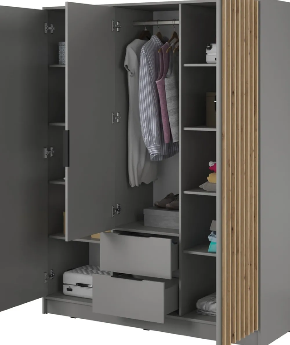 Meble Młodzieżowe|Zestawy Mebli Do Przedpokoju>PIASKI Szafa uchylna 155 cm KELLY