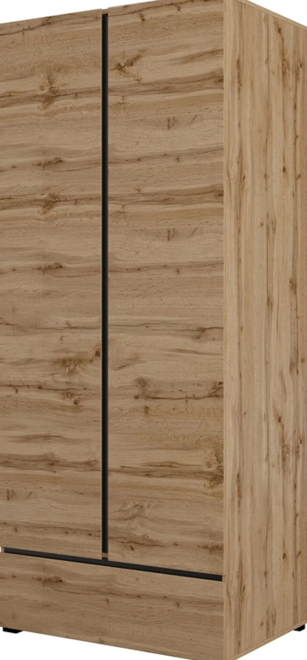 Meble Młodzieżowe|Zestawy Mebli Do Sypialni>Helvetia Szafa uchylna dwudrzwiowa 90 cm z szufladą CROSS dąb wotan