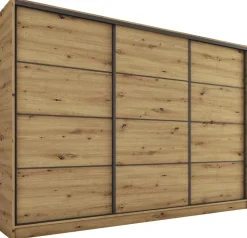 Szafy Trzydrzwiowe|Szafy Do Przedpokoju>BROMARKT Szafa w loftowym stylu LOFT dąb artisan