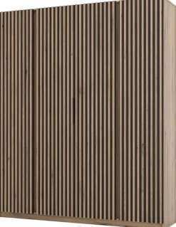 Szafy Młodzieżowe|Szafy Otwierane>Lempert Szafa w stylu loft z lamelami do sypialni 200 cm KARAT