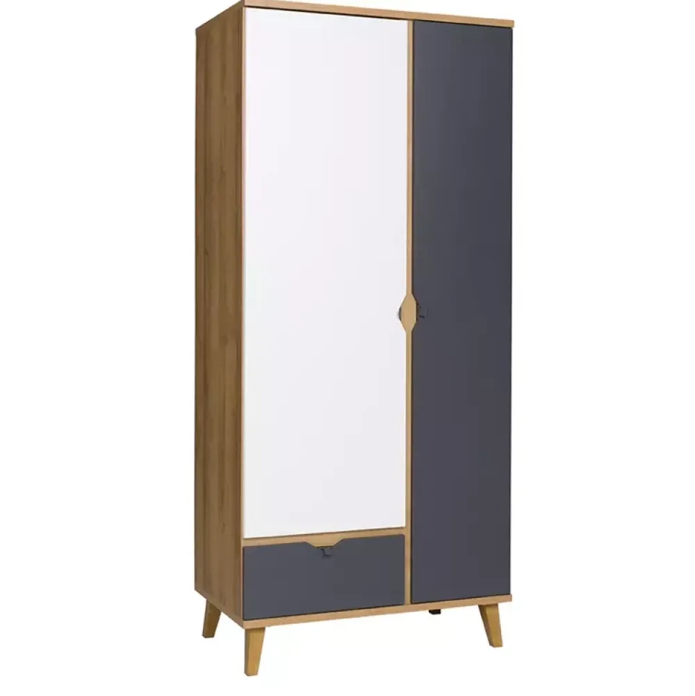 Szafy Do Pokoju Dziecięcego|Szafy Młodzieżowe>GiB Meble Szafa w stylu skandynawskim 90 cm MERKURY