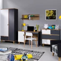 Meble Dla Dzieci|Meble Młodzieżowe></noscript>GiB Meble Szafa w stylu skandynawskim 90 cm MERKURY