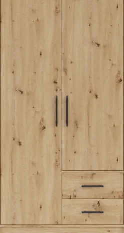 Garderoby|Meble Dla Dzieci>MEBLAR Szafa z drążkiem na wieszaki 100 cm szuflady SEVAS dąb artisan