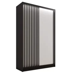 Zestawy Mebli Do Przedpokoju|Szafy Trzydrzwiowe>BROMARKT Szafa z drzwiami lamelowymi 120 cm LAMEL 3D