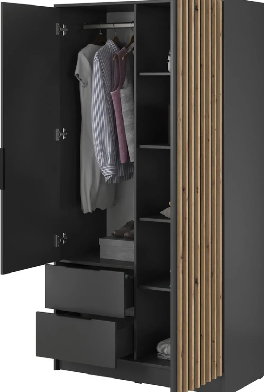 Meble Młodzieżowe|Zestawy Mebli Do Przedpokoju>PIASKI Szafa z lamelami KELLY