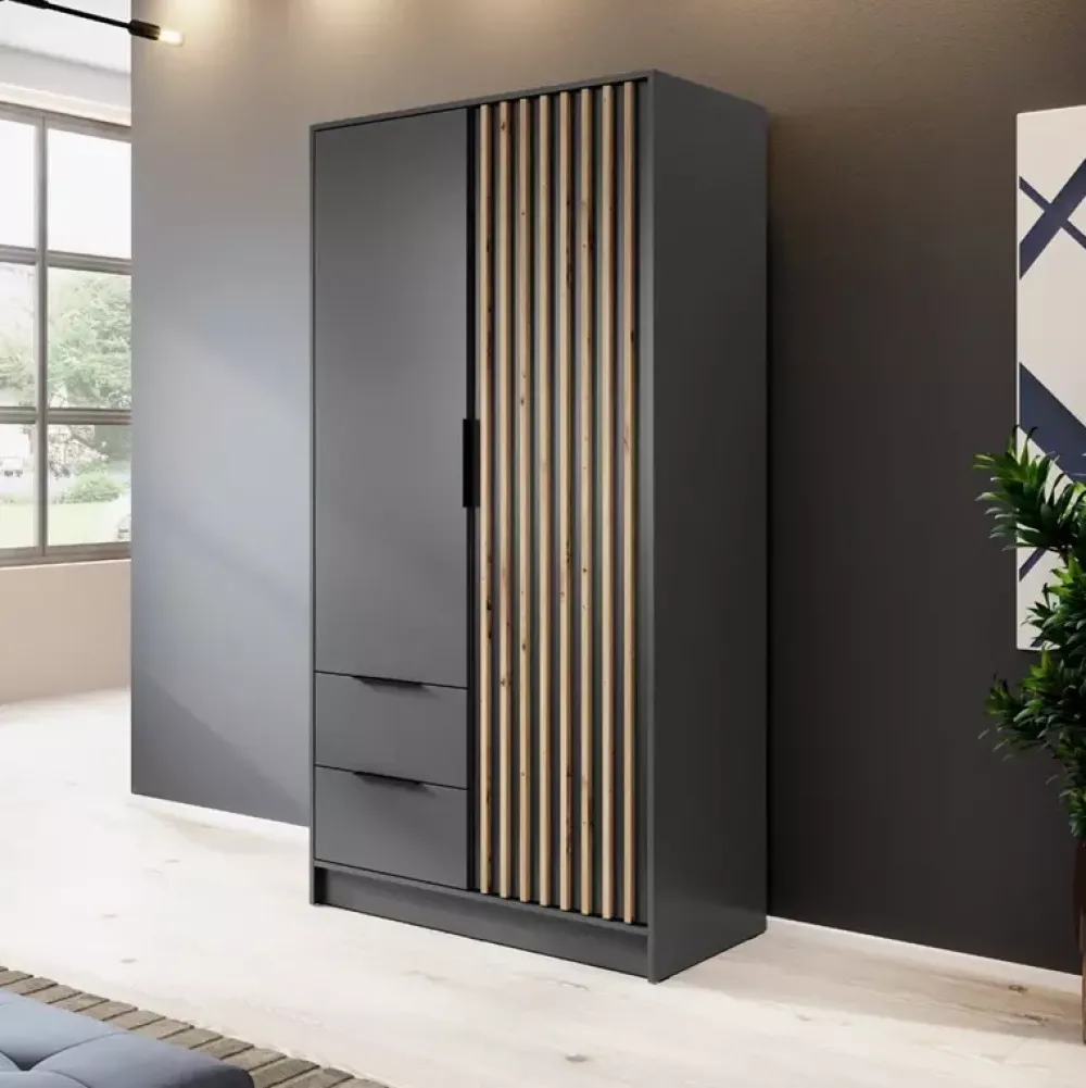 Meble Młodzieżowe|Zestawy Mebli Do Przedpokoju>PIASKI Szafa z lamelami KELLY