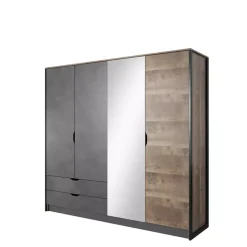 Meble Młodzieżowe|Zestawy Mebli Do Sypialni>LASKI Szafa z lustrem 220 cm DENAR