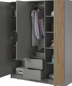 Meble Młodzieżowe|Zestawy Mebli Do Przedpokoju>PIASKI Szafa z lustrem 155 cm KELLY