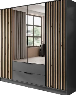 Meble Młodzieżowe>PIASKI Szafa z lustrem 206 cm KELLY