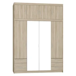 Meble Dla Dzieci|Zestawy Mebli Do Przedpokoju>Lempert Szafa z lustrem do garderoby 176 cm i nadstawka KUBA dąb sonoma