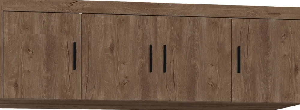 Meble Dla Dzieci|Zestawy Mebli Do Przedpokoju>Lempert Szafa z lustrem do garderoby 176 cm i nadstawka KUBA dąb lefkas