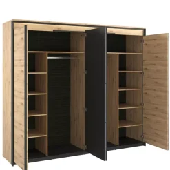 Zestawy Mebli Do Sypialni|Zestawy Mebli Do Przedpokoju></noscript>lenart. Szafa z lustrem do sypialni 250 cm QUANT dąb artisan loft