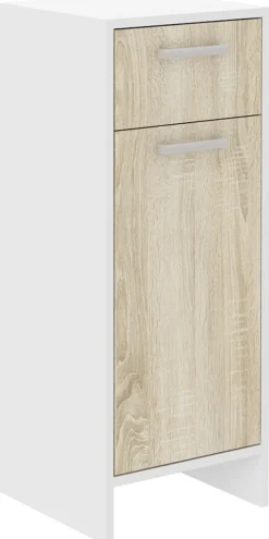 Meble Łazienkowe|Szafki Łazienkowe>Lempert Szafka łazienkowa z drzwiami i szufladą 34 cm MORENA dąb sonoma