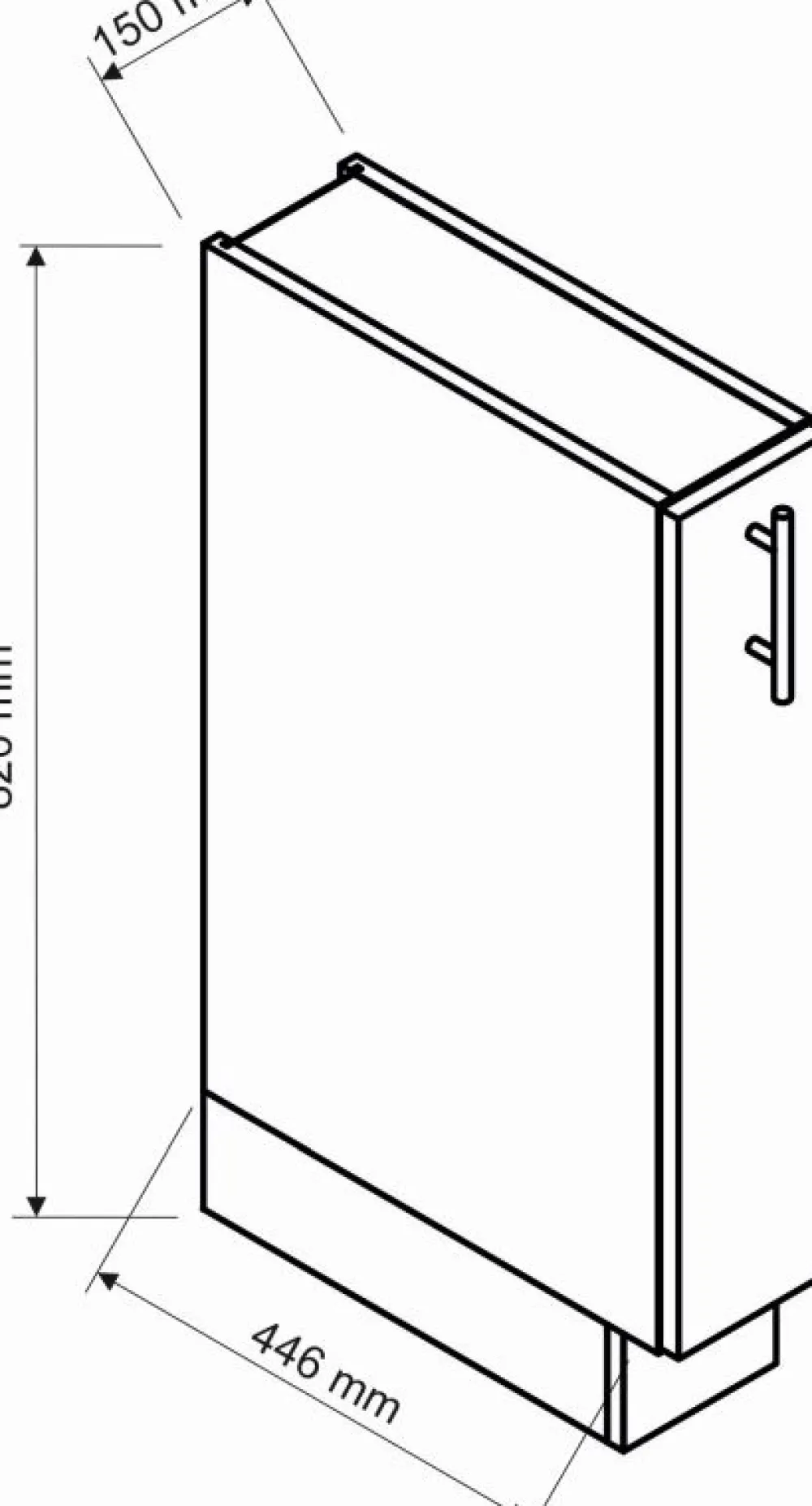 Meble Kuchenne>Stolkar Szafka cargo 15 cm NATALIA