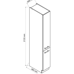 Meble Kuchenne>Stolkar Szafka cargo wysoka 30 cm ADELE