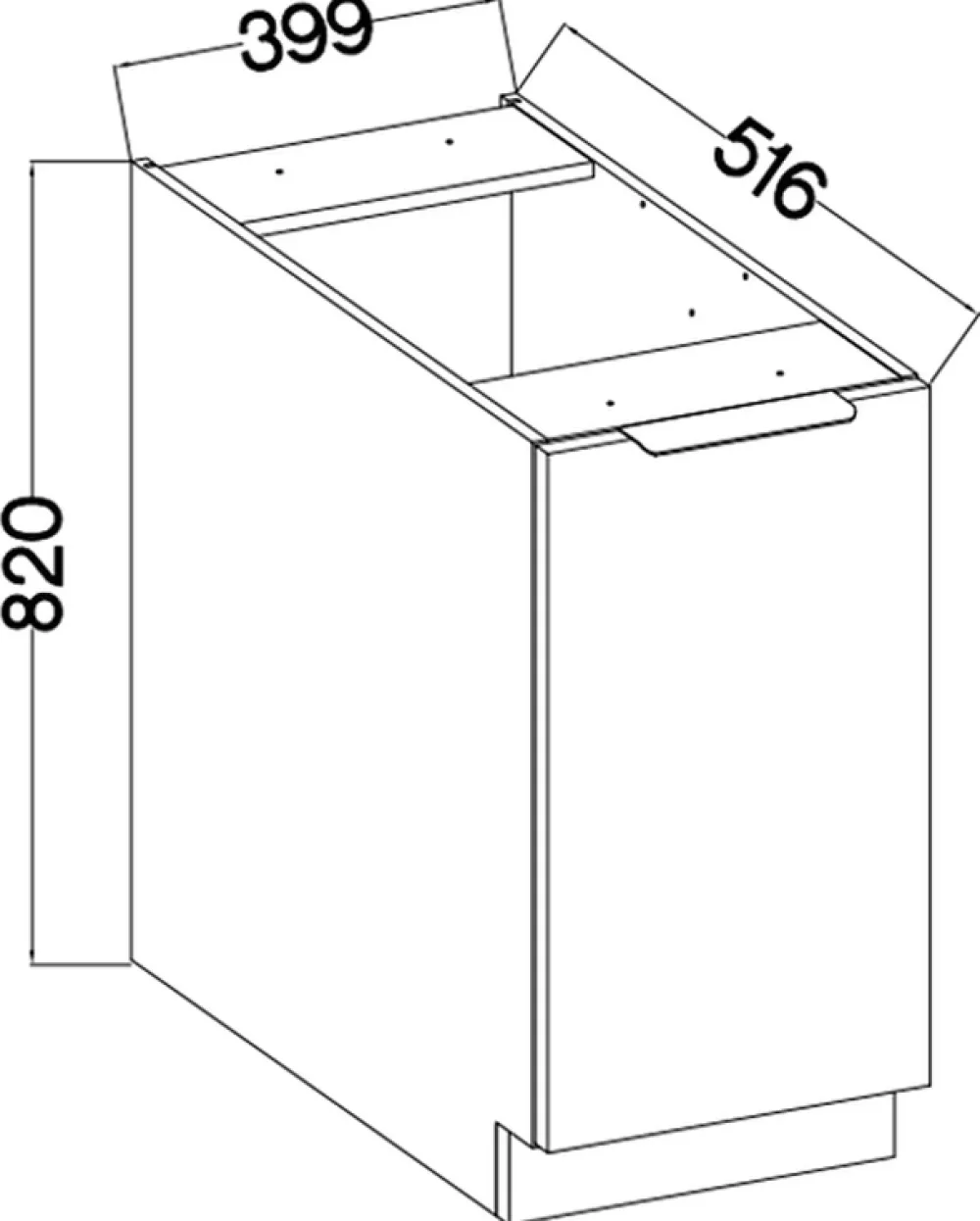 Meble Kuchenne>Lempert Szafka kuchenna 40 cm MARGARET orzech okapi