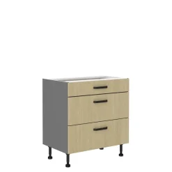 Meble Kuchenne>Lempert Szafka kuchenna dolna 80 cm z szufladami SUNSHINE jodełka