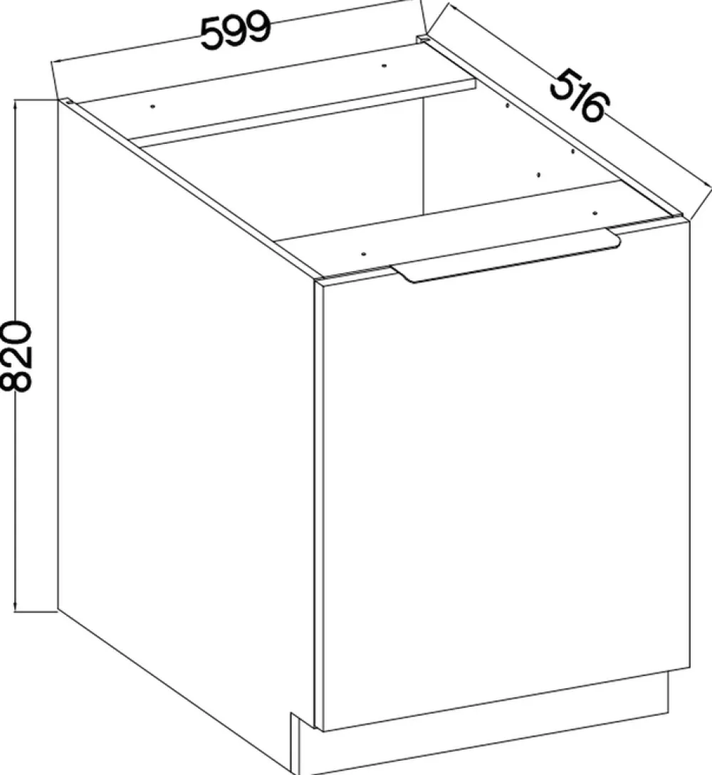Meble Kuchenne>Lempert Szafka kuchenna dolna 60 cm SELENA cichy domyk czarny