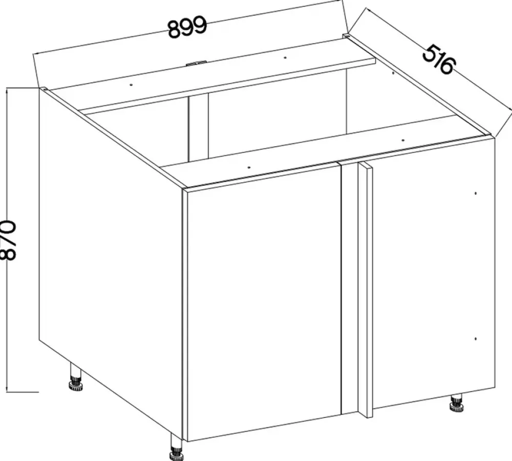 Meble Kuchenne>Lempert Szafka kuchenna dolna narożna 105 cm ALEPPO