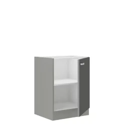 Meble Kuchenne>Lempert Szafka kuchenna dolna połysk 60 cm SILVER szary