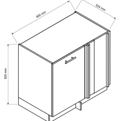 Meble Kuchenne>Stolkar Szafka kuchenna narożna ADELE
