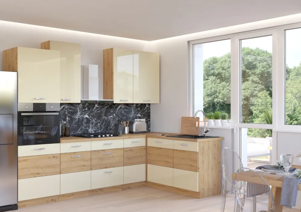 Meble Kuchenne>Lempert Szafka kuchenna pod zabudowę piekarnika Kremowy 60 cm AGATA