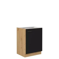 Meble Kuchenne>Lempert Szafka kuchenna stojąca 60 artisan czarny MILANO