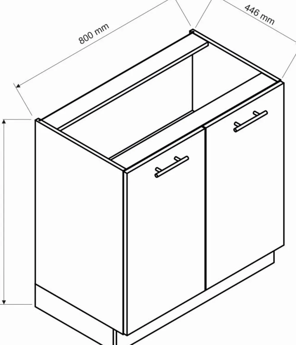 Meble Kuchenne>Stolkar Szafka kuchenna stojąca 80 cm CLARA