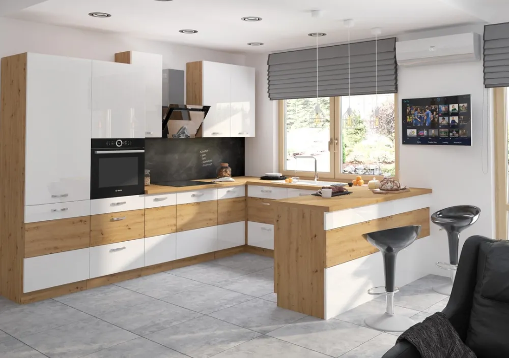 Meble Kuchenne>Lempert Szafka kuchenna wisząca Biały 80 cm AGATA wysokość 90 cm