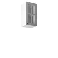 Meble Kuchenne>GAŁA MEBLE Szafka kuchenna wisząca przeszklona 40 cm szara LATERANI