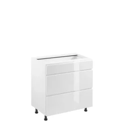 Meble Kuchenne>GAŁA MEBLE Szafka kuchenna z szufladami 80 cm połysk ACELSIO biały