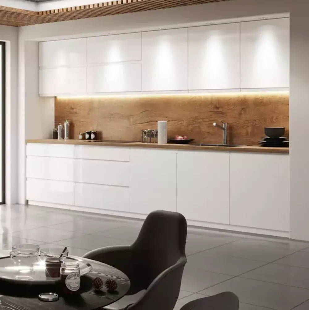 Meble Kuchenne>GAŁA MEBLE Szafka kuchenna z szufladami 80 cm połysk ACELSIO biały