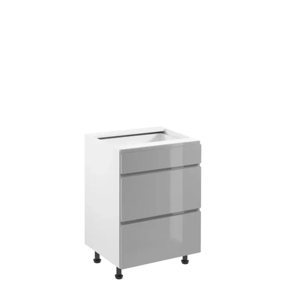 Meble Kuchenne>GAŁA MEBLE Szafka kuchenna z szufladami 60 cm szary połysk ACELSIO