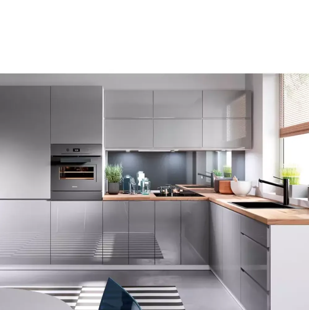 Meble Kuchenne>GAŁA MEBLE Szafka kuchenna z szufladami 80 cm szary połysk ACELSIO