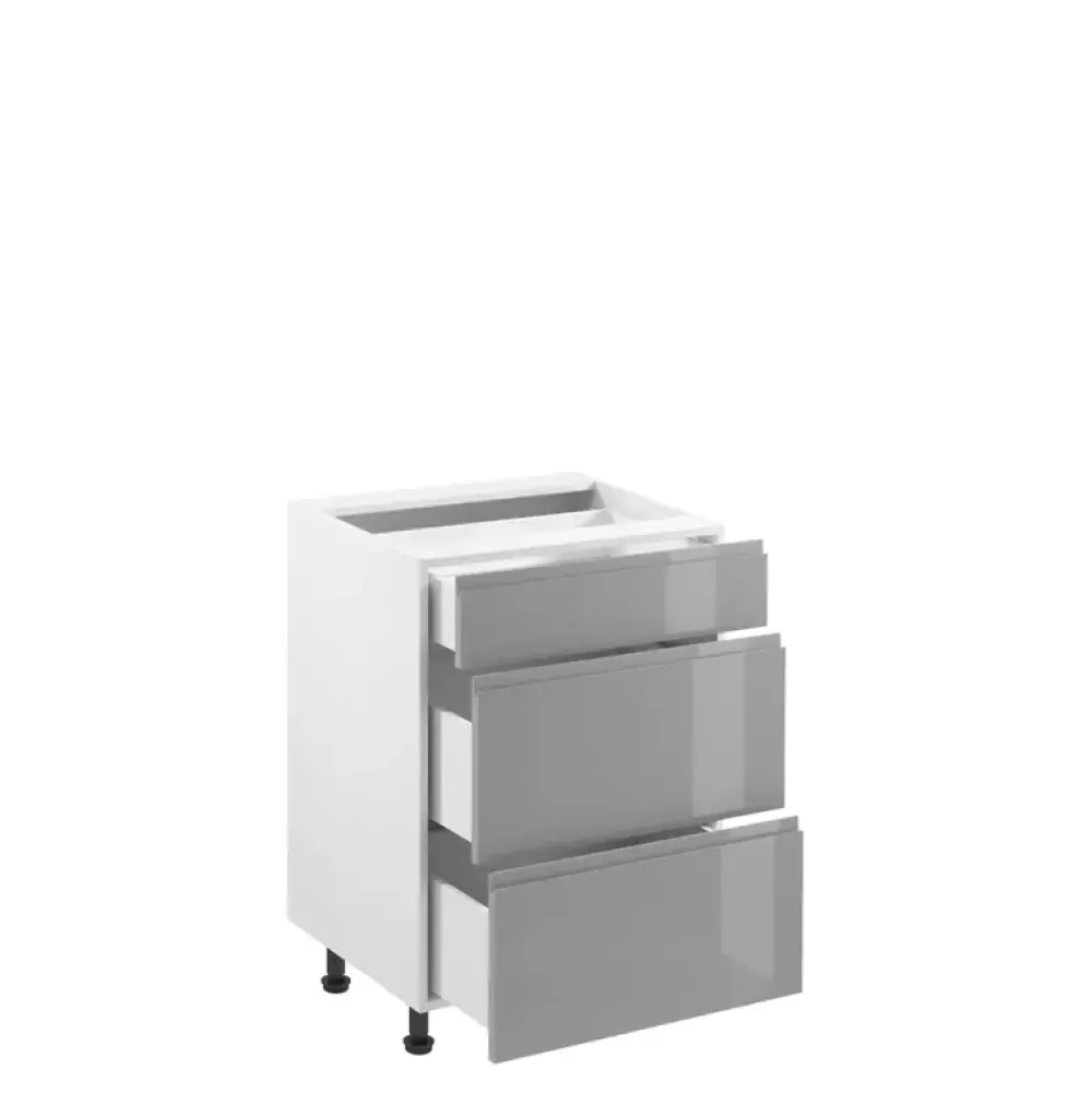 Meble Kuchenne>GAŁA MEBLE Szafka kuchenna z szufladami 60 cm połysk ACELSIO biały